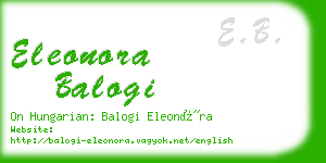 eleonora balogi business card